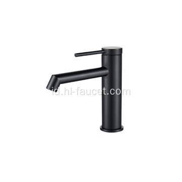 Faucet wastafel baskom lubang tunggal matte hitam